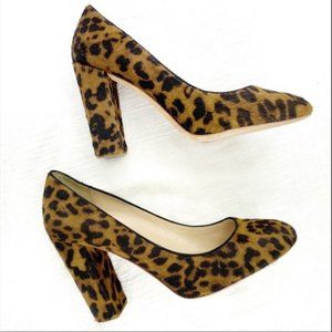 J. Crew Etta Leopard Print Calf Hair Pumps size 10